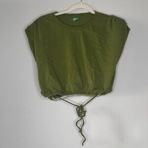 Farm Rio Crop Top with Elastic Band